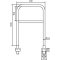Protective bar made of steel tubing |  48 x 2.5 mm | with crossbar | for wall mounting | toal width: 700 mm | hot-dip galvanized